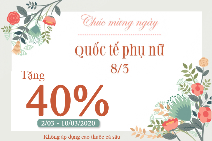 QUÀ TẶNG ĐẶC BIỆT MỪNG NGÀY PHỤ NỮ 8/3