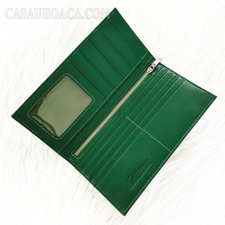 Ví nữ cá sấu hoa cà 2 gấp - 1043